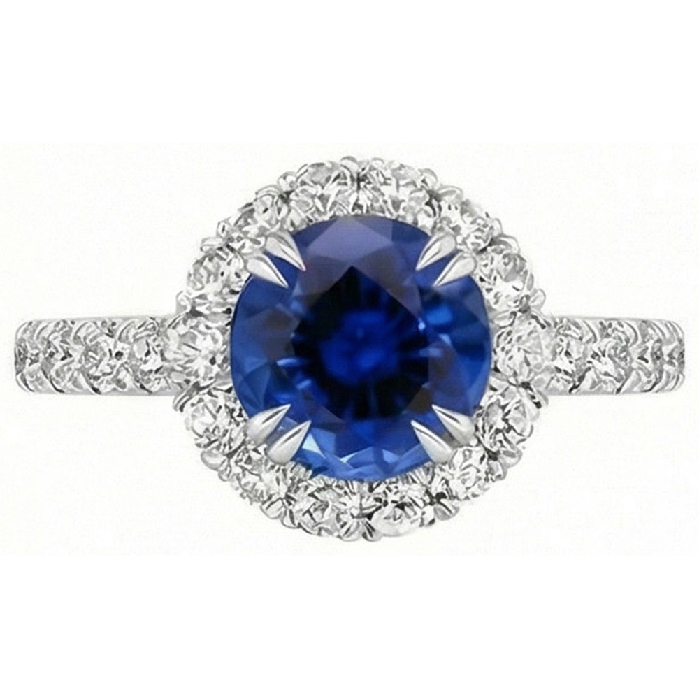 echter round diamant 3.50Karat ring Detailansicht