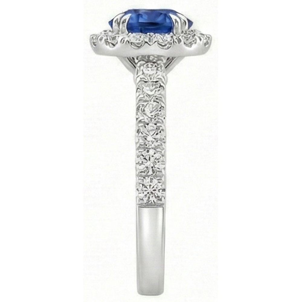 echter round diamant 3.50Karat ring Profilansicht