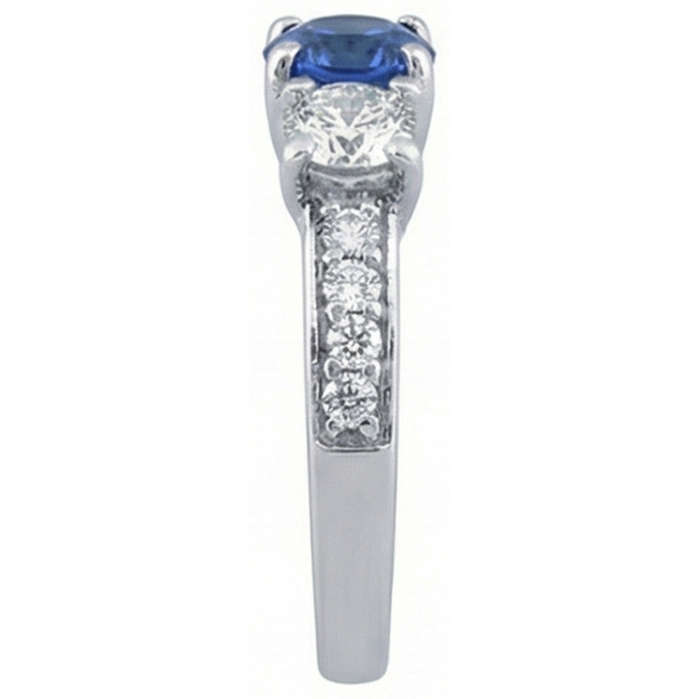 echter round diamant 2.50Karat ring Profilansicht