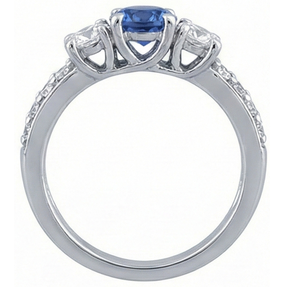 echter round diamant 2.50Karat ring auf Weiß