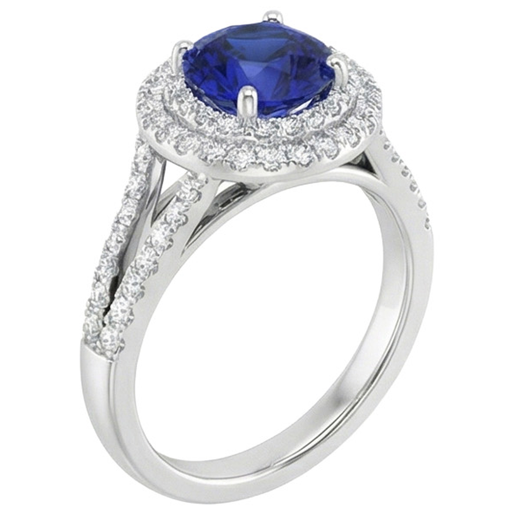 echter round diamant 3.50Karat ring Detailansicht