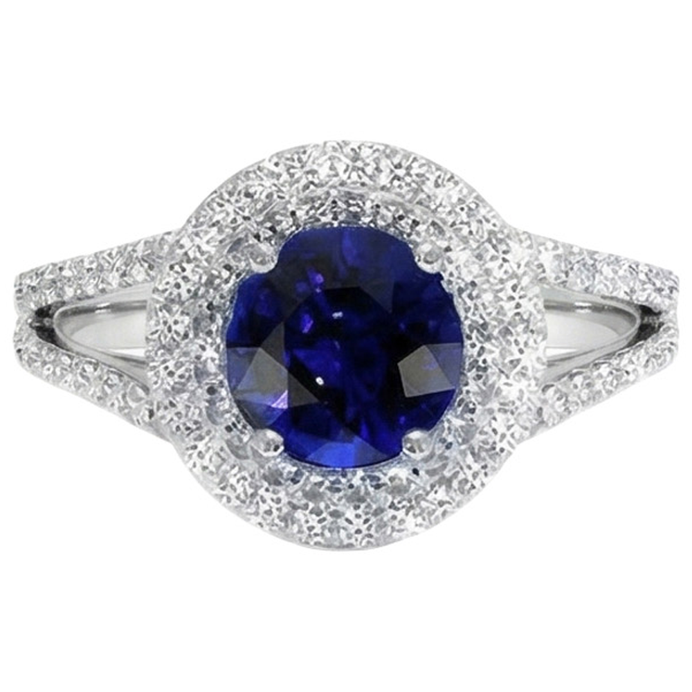 echter round diamant 3.50Karat ring Seitenansicht