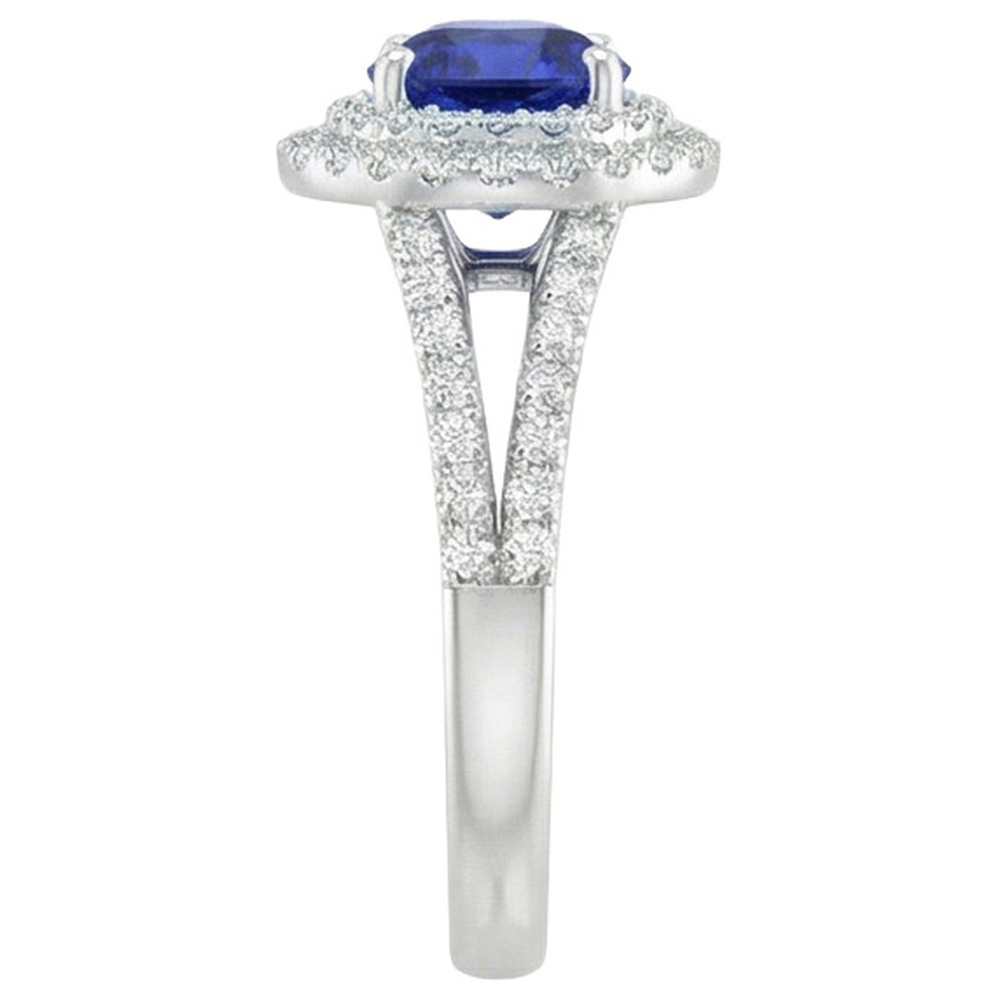 echter round diamant 3.50Karat ring Draufsicht