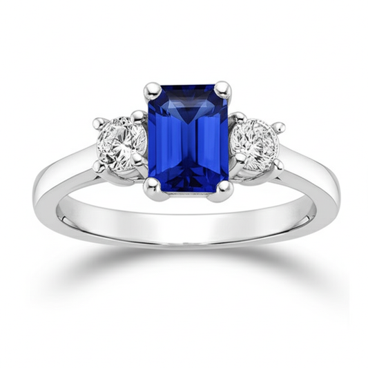 echter round diamant 4.50Karat ring Seitenansicht