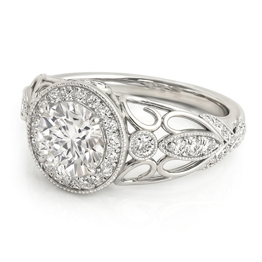 Runder Echt Diamant-Verlobungs-Jubiläum 1.10 Karat Fancy Ring WG 14K