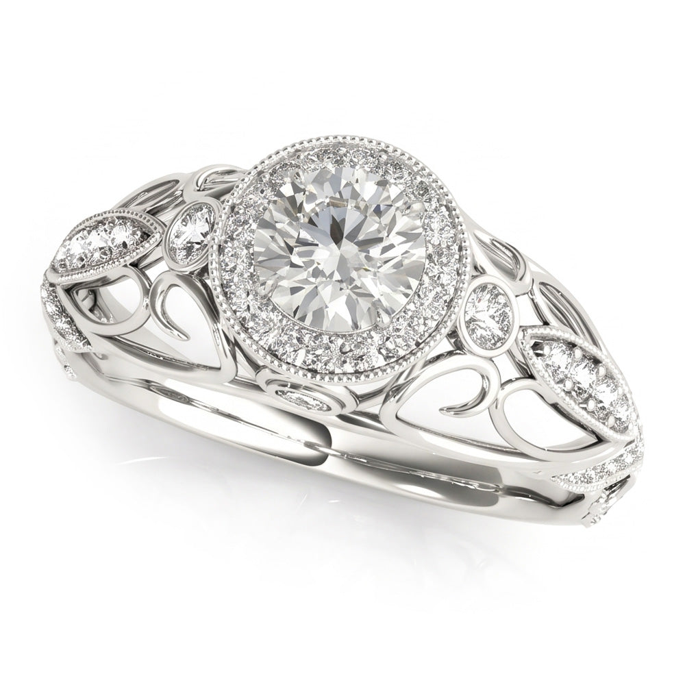 Runder Echt Diamant-Verlobungs-Jubiläum 1.10 Karat Fancy Ring WG 14K
