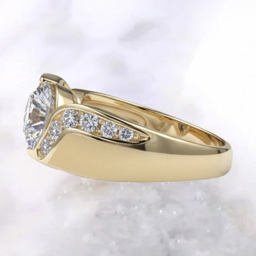 echter round diamant 1.80Karat ring auf Weiß
