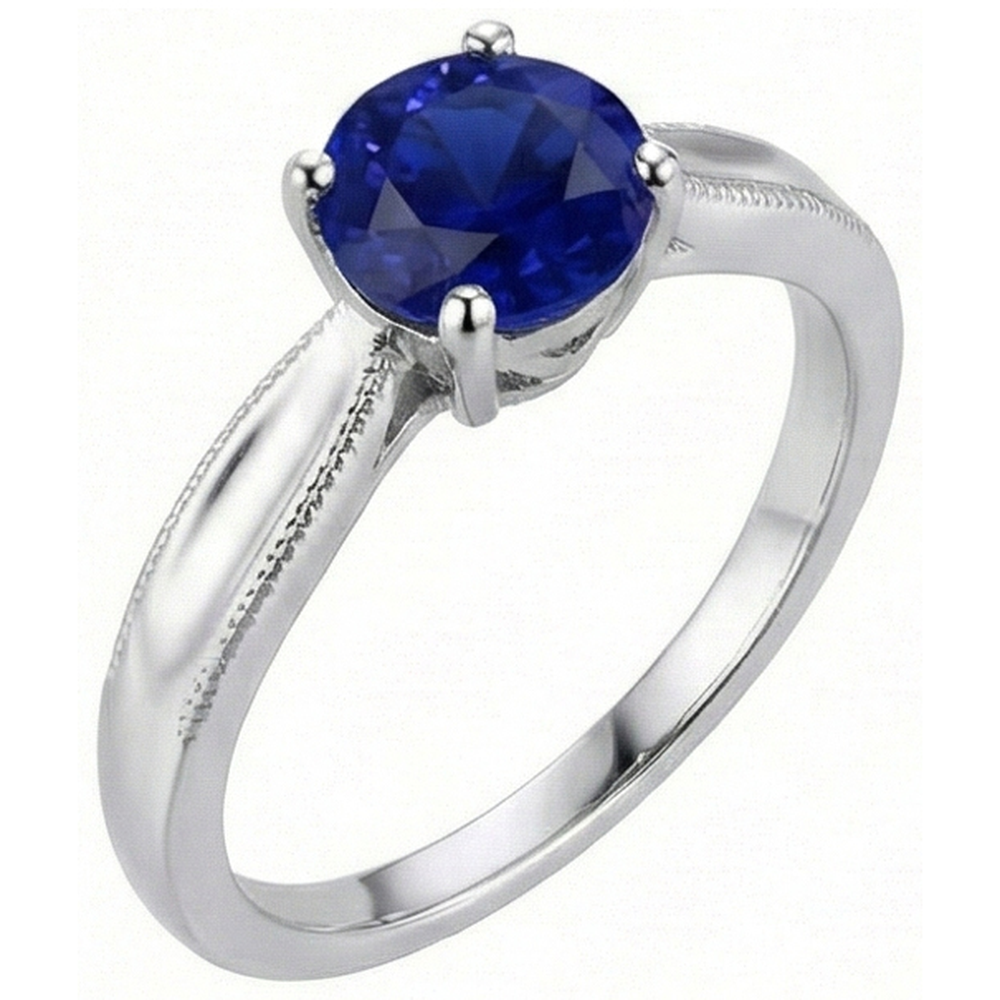 echter round diamant 1Karat ring Seitenansicht