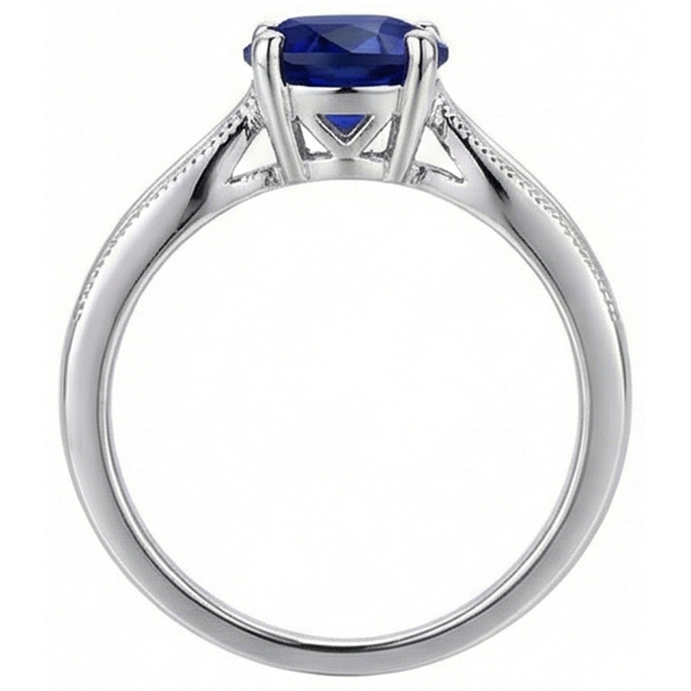 echter round diamant 1Karat ring Profilansicht