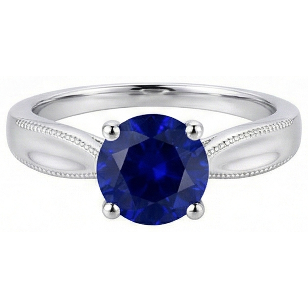 echter round diamant 1Karat ring Vorderansicht
