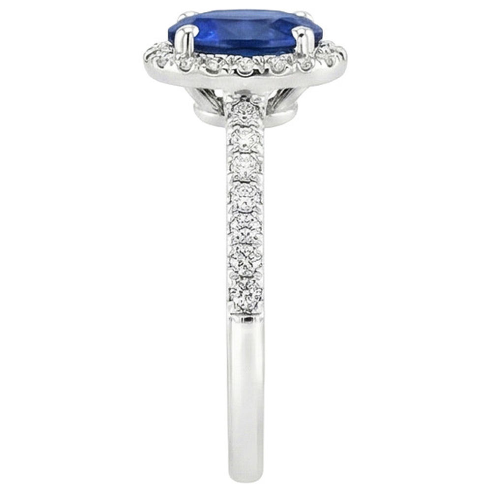 echter oval diamant 6Karat ring Profilansicht