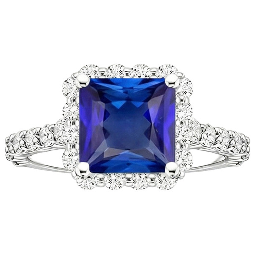 echter princess diamant 4.50Karat ring Detailansicht