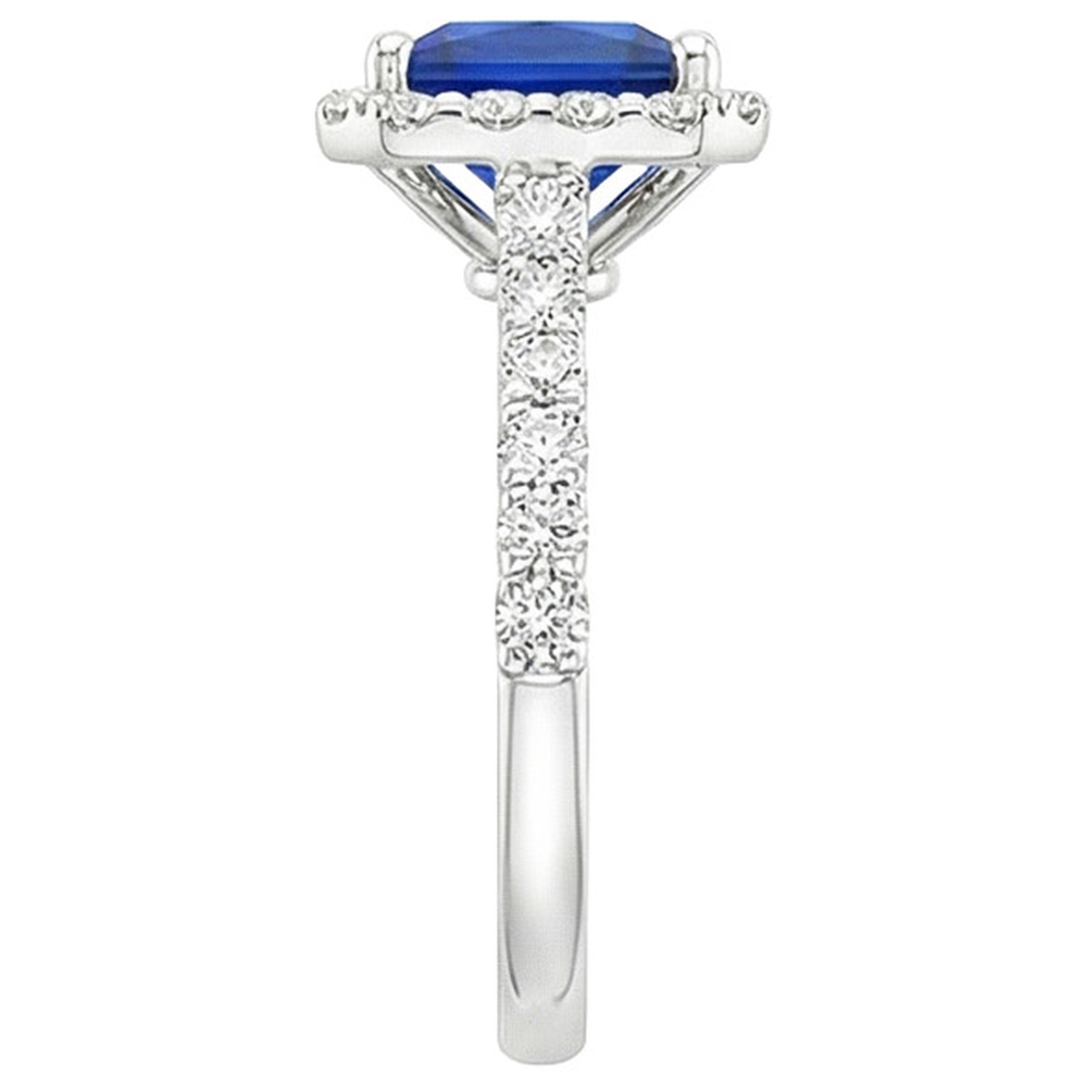 echter princess diamant 4.50Karat ring Profilansicht