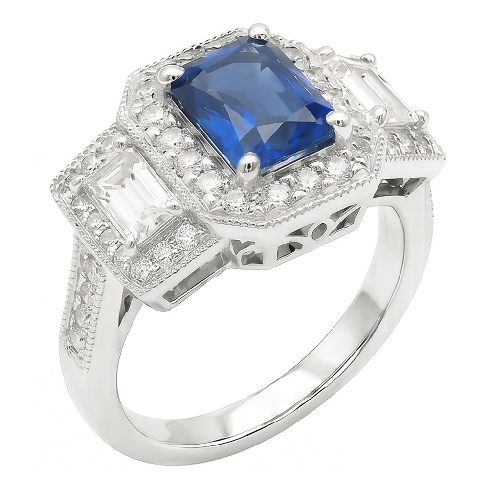 echter round diamant 3Karat ring Vorderansicht
