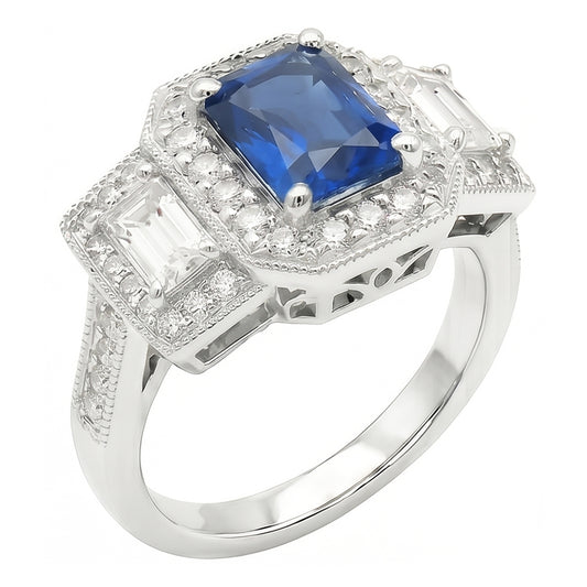 echter round diamant 3Karat ring Vorderansicht