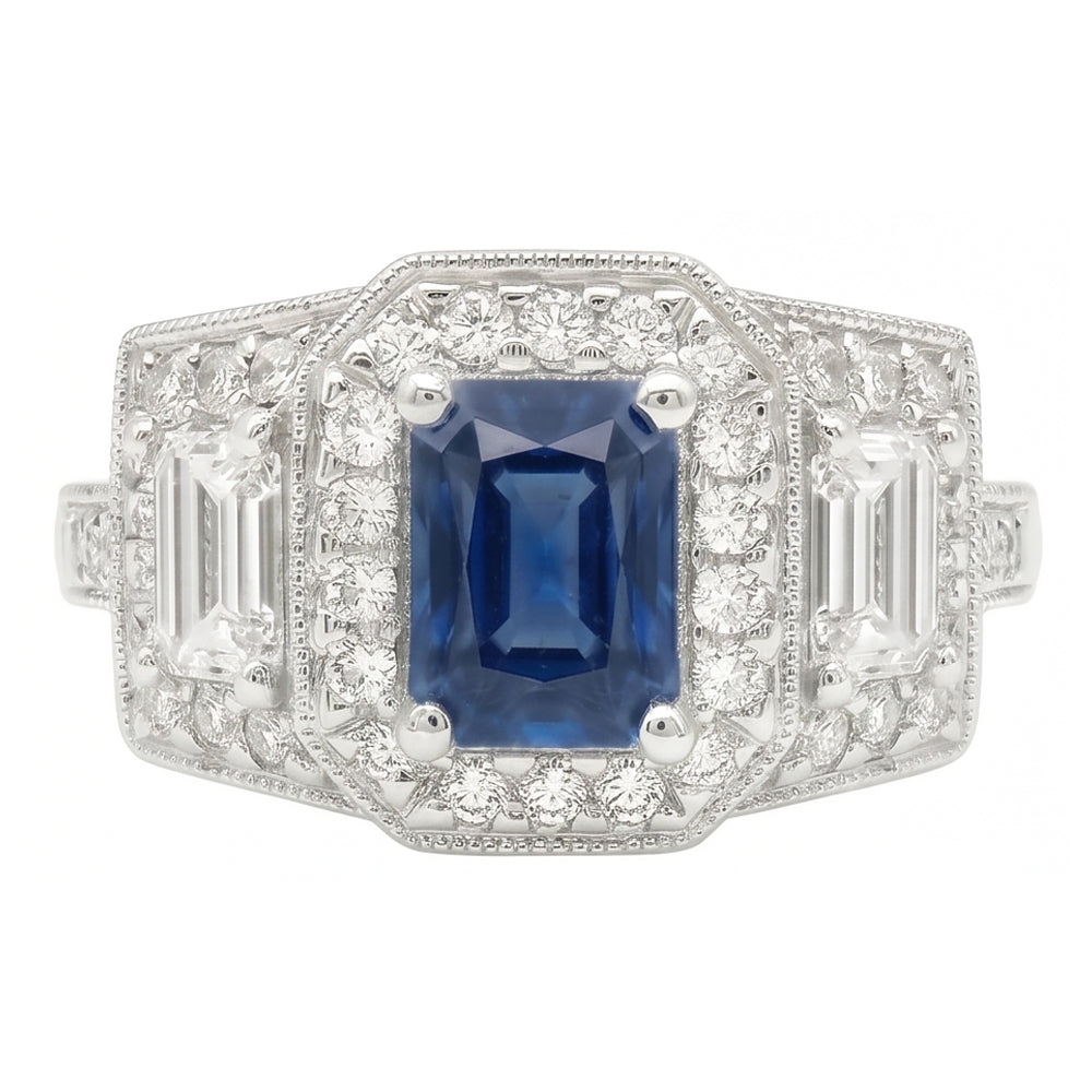 echter round diamant 3Karat ring Seitenansicht