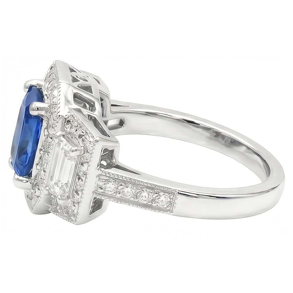 echter round diamant 3Karat ring Detailansicht