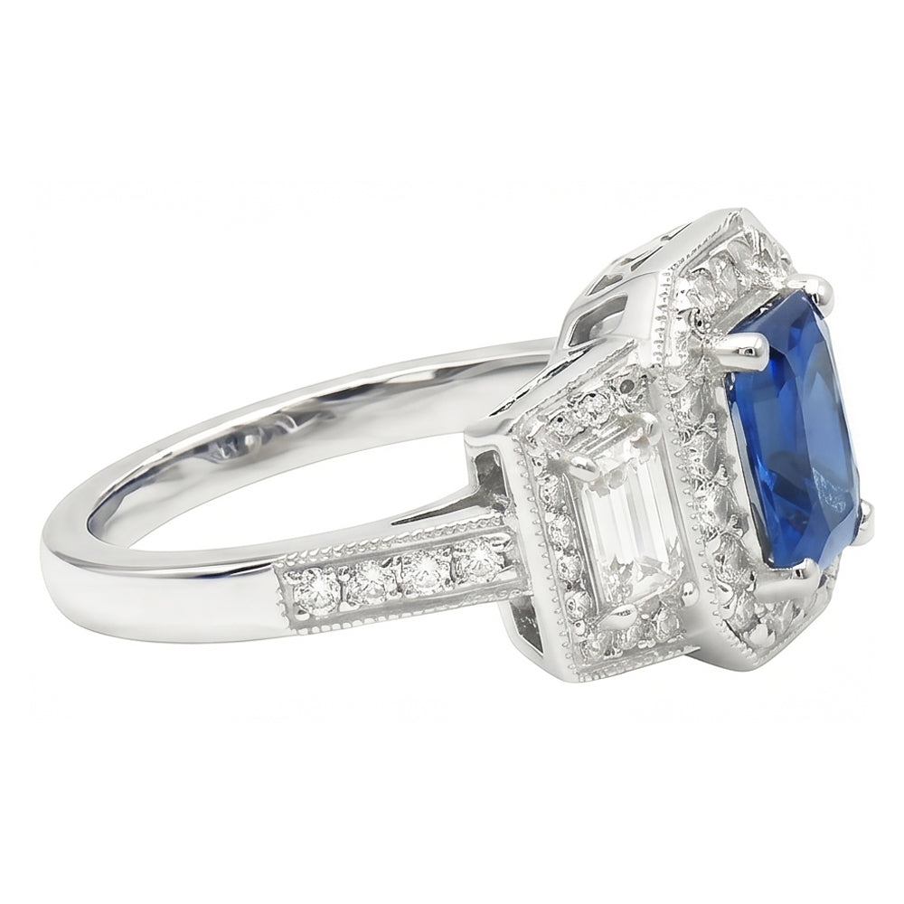 echter round diamant 3Karat ring Draufsicht