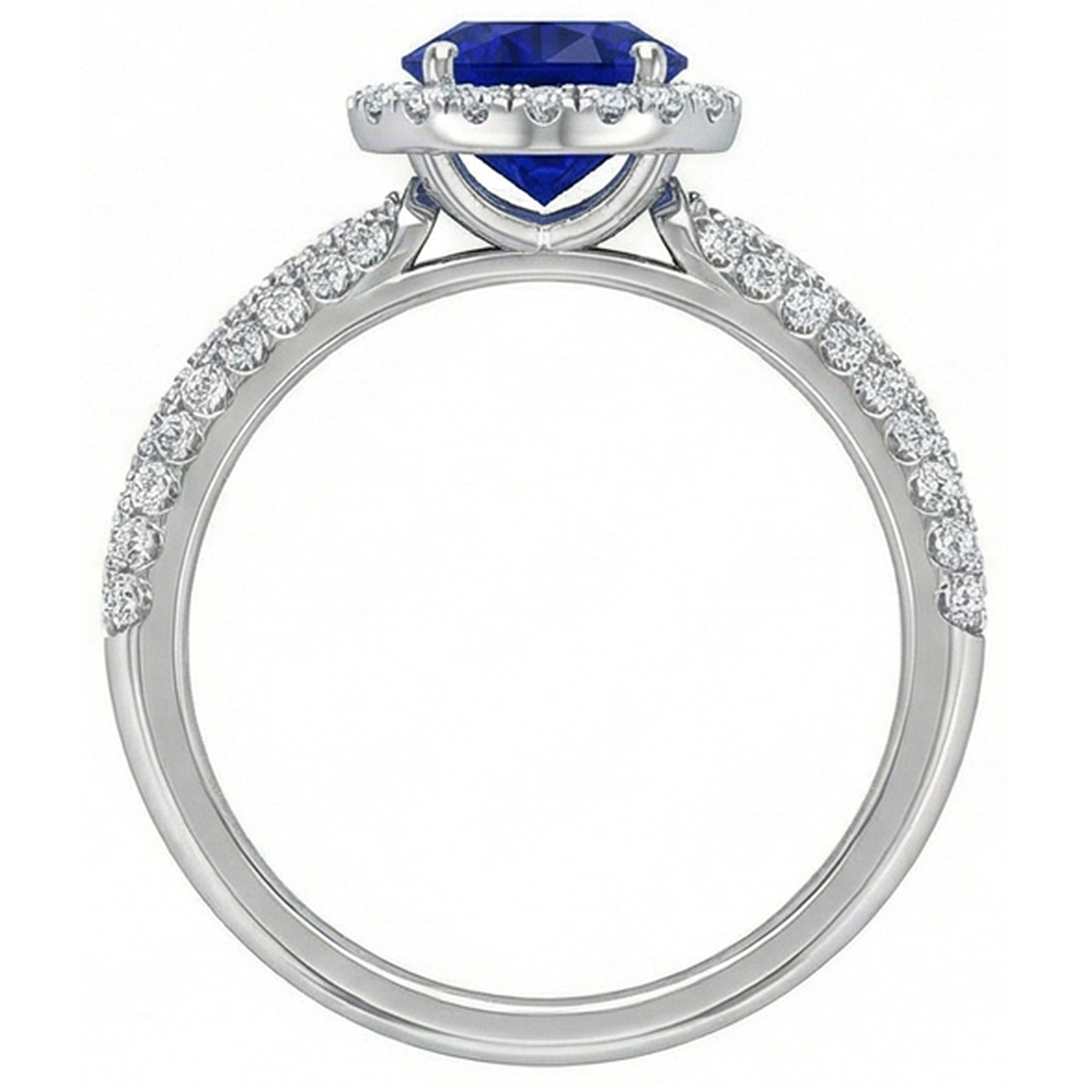 echter round diamant 3Karat ring Draufsicht