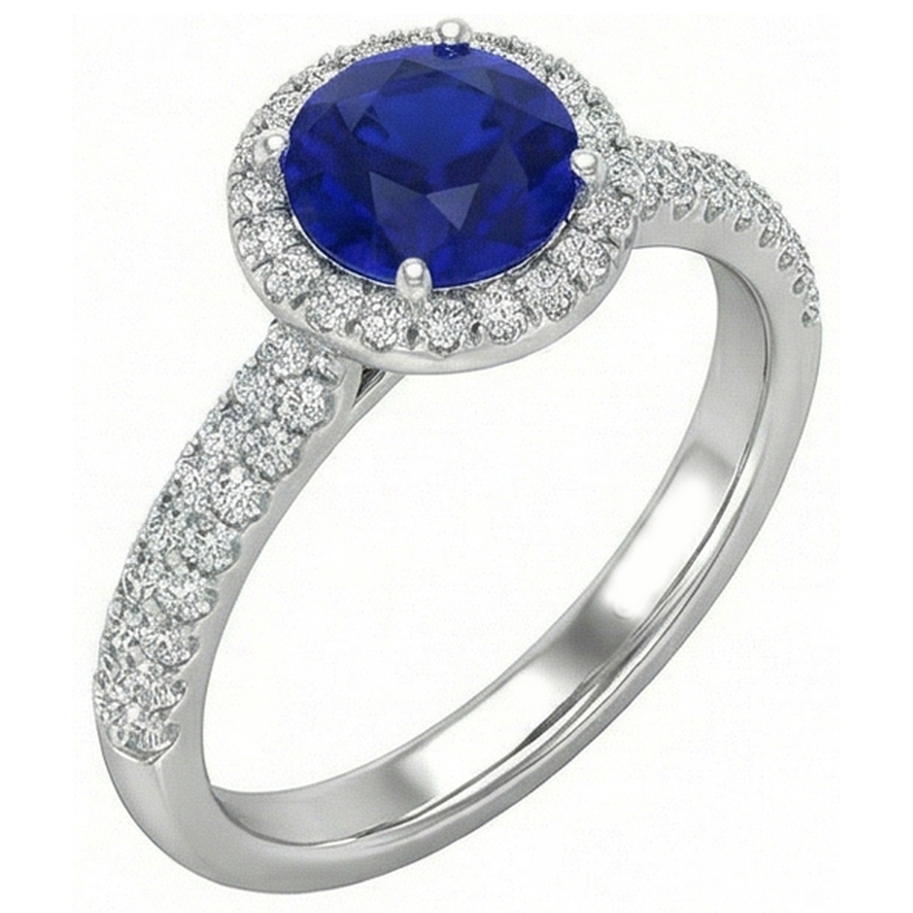 echter round diamant 3Karat ring Vorderansicht