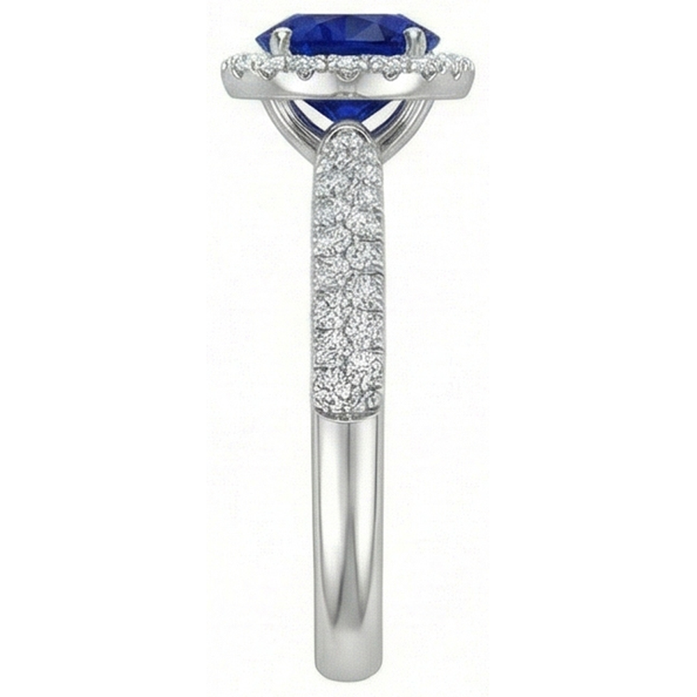 echter round diamant 3Karat ring Detailansicht