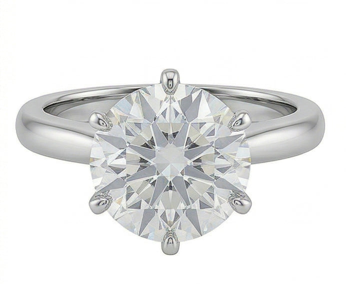 echter round diamant 1.25Karat ring Seitenansicht