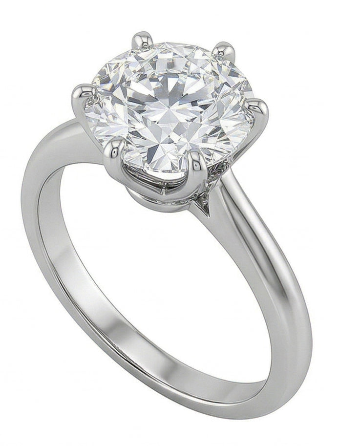 echter round diamant 1.25Karat ring Draufsicht