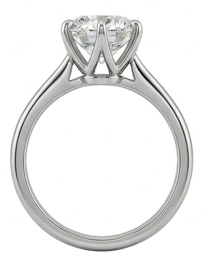 echter round diamant 1.25Karat ring Profilansicht