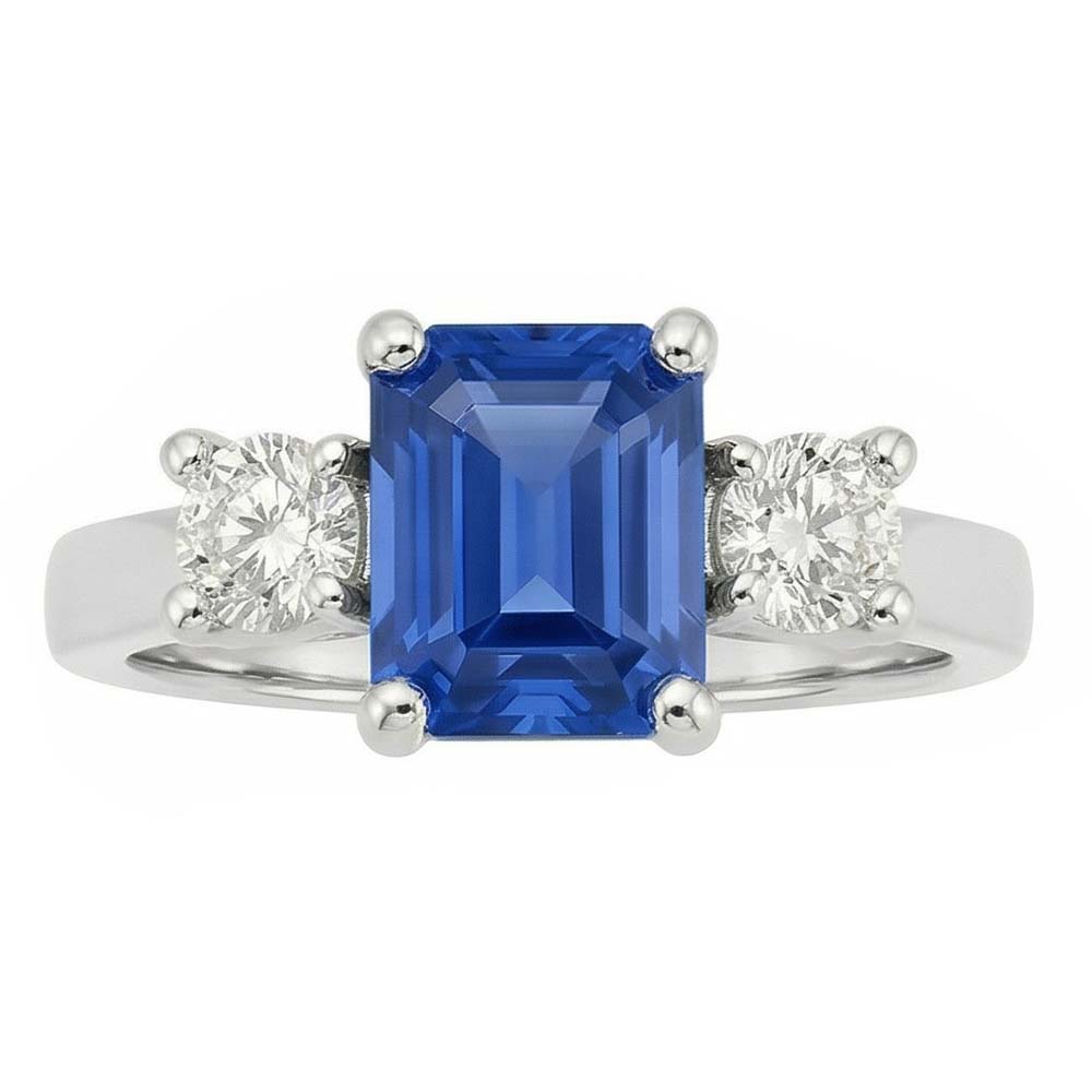echter radiant diamant 2.50Karat ring Vorderansicht