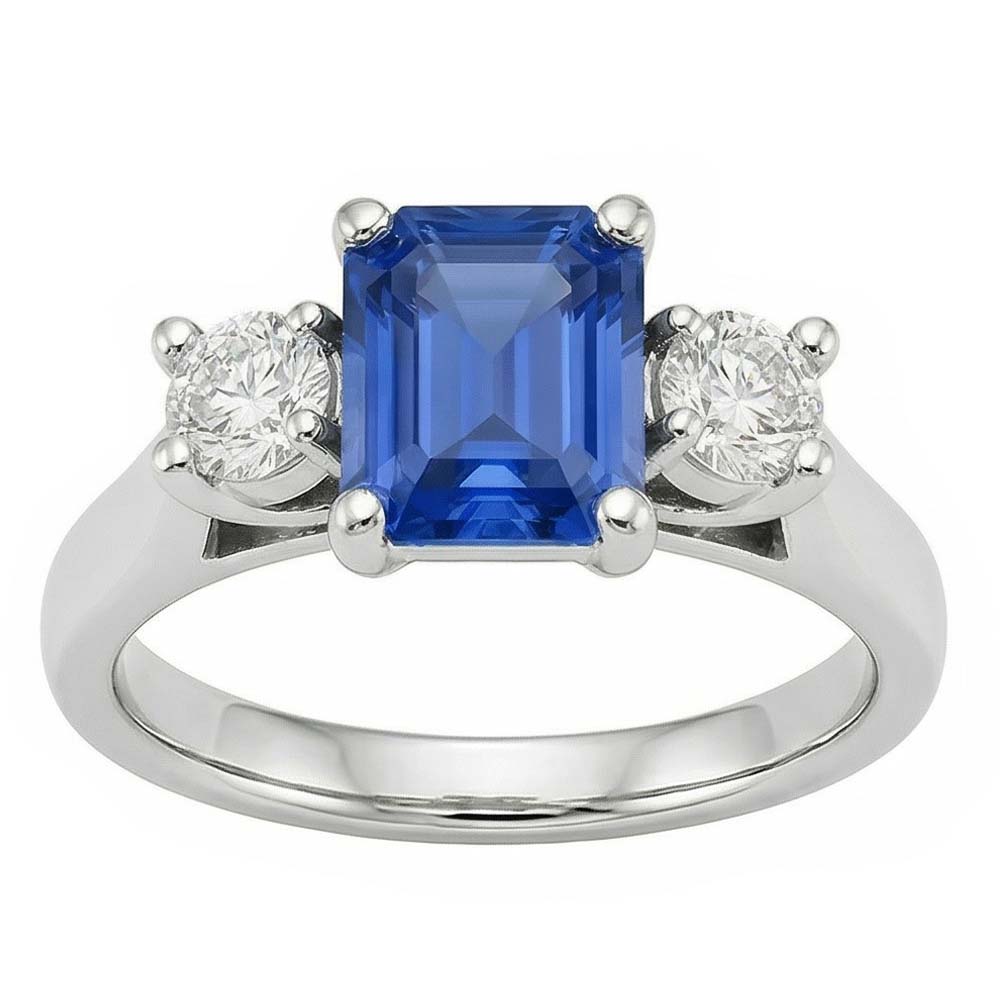 echter radiant diamant 2.50Karat ring Seitenansicht