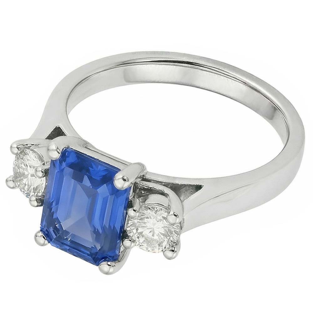 echter radiant diamant 2.50Karat ring Detailansicht
