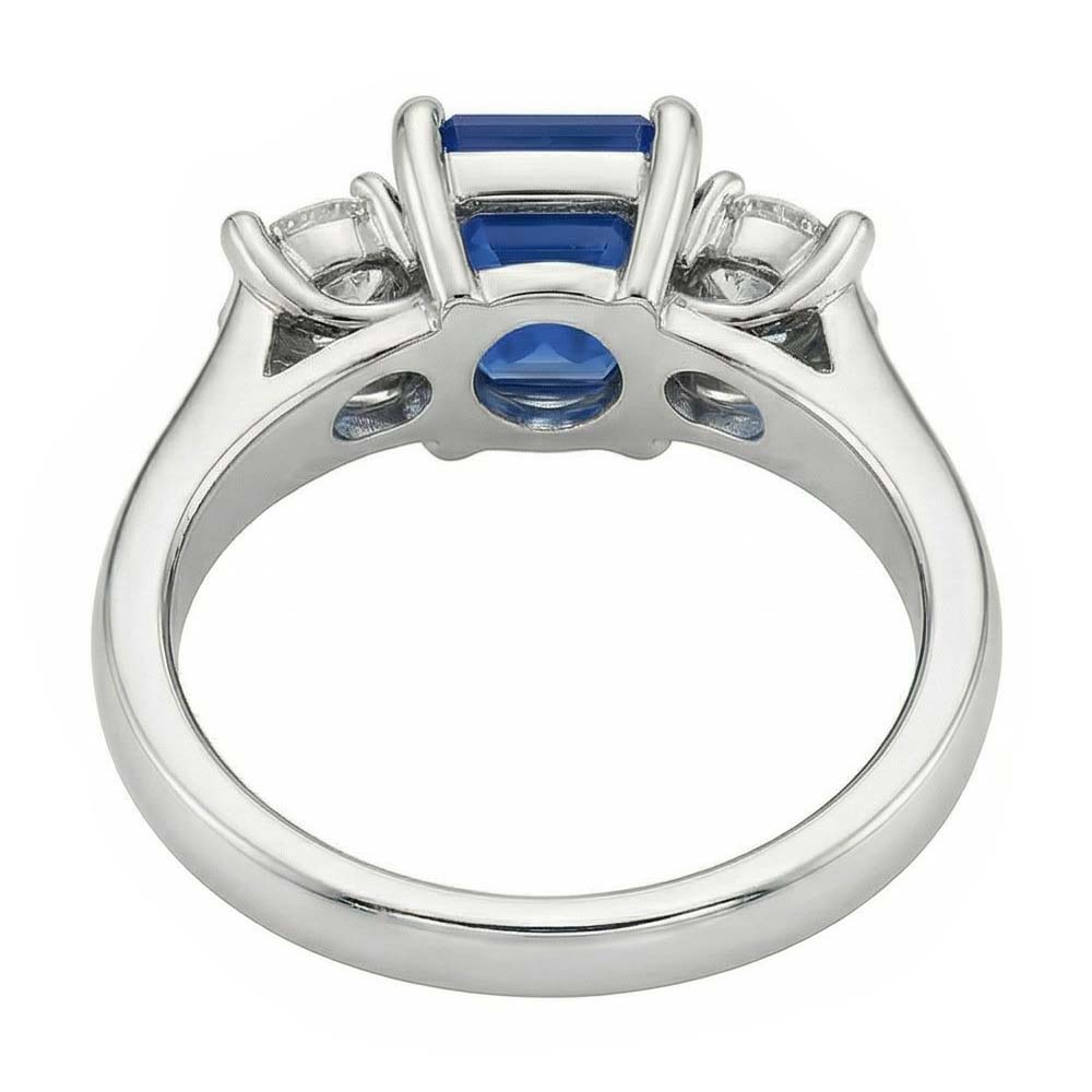 echter radiant diamant 2.50Karat ring Profilansicht