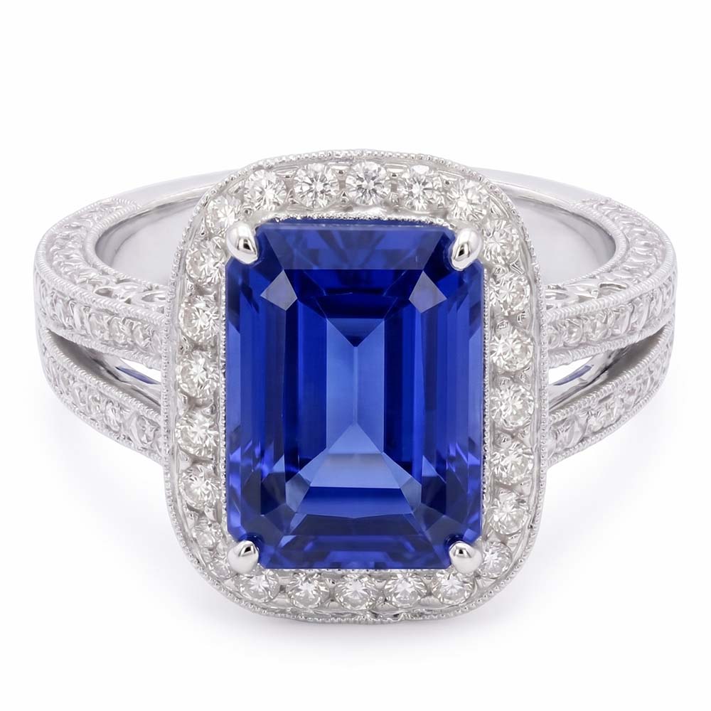 echter oval diamant 5Karat ring Seitenansicht