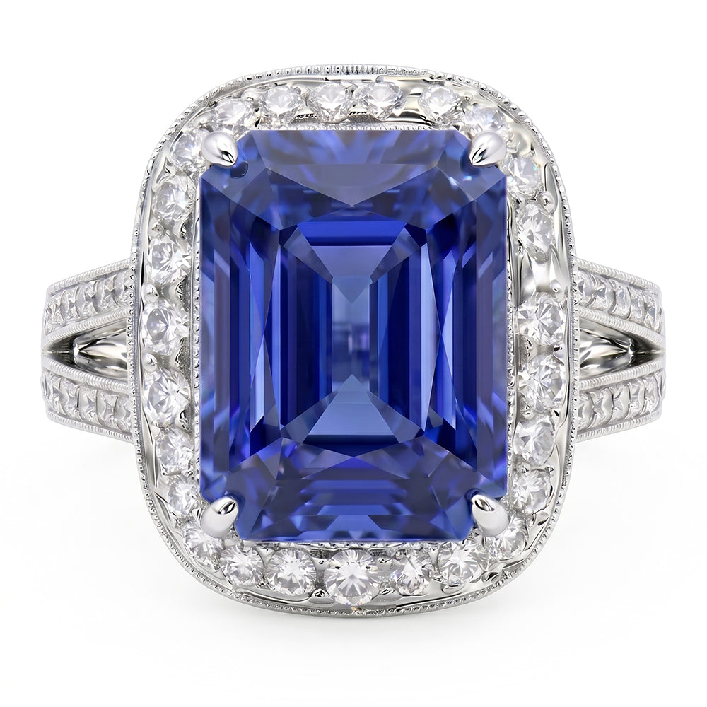 echter oval diamant 5Karat ring Detailansicht