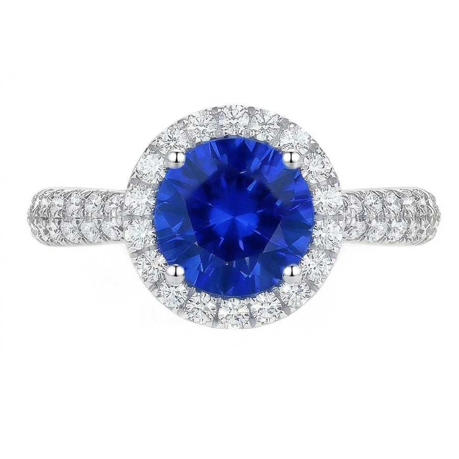 echter round diamant 3Karat ring Vorderansicht