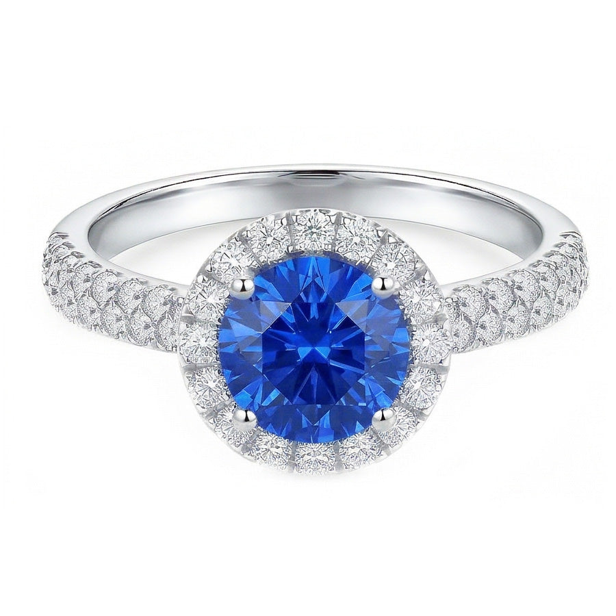 echter round diamant 3Karat ring Seitenansicht