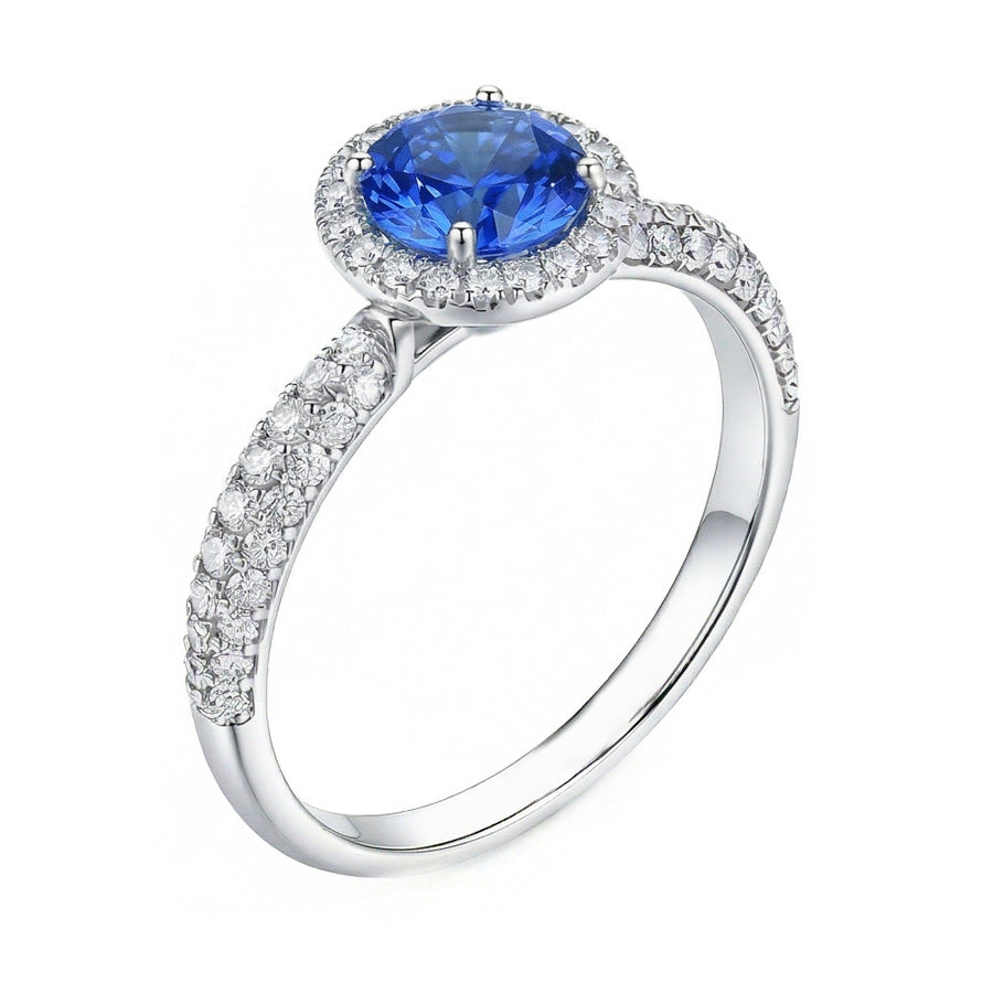 echter round diamant 3Karat ring Draufsicht