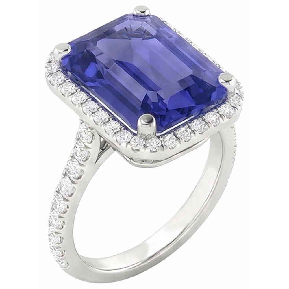 echter round diamant 4.50Karat ring Seitenansicht