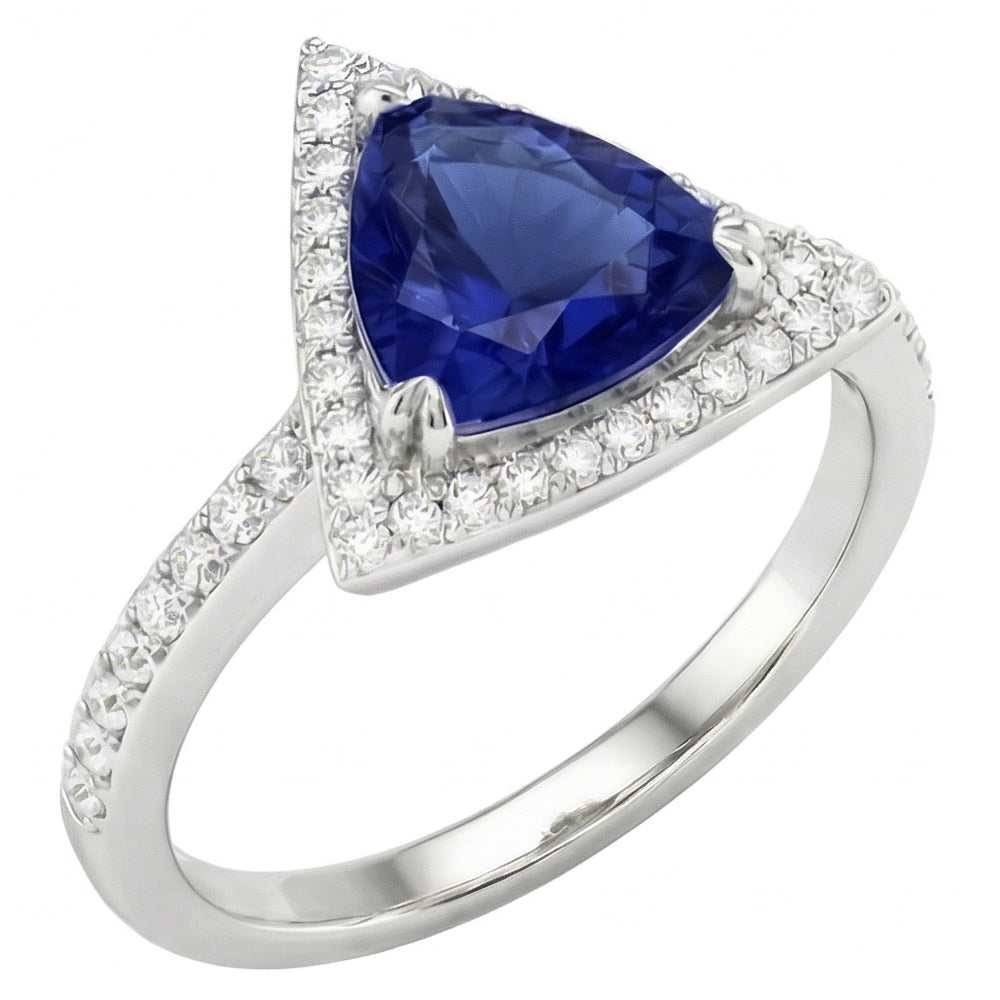 echter trillion diamant 1.50Karat ring Vorderansicht
