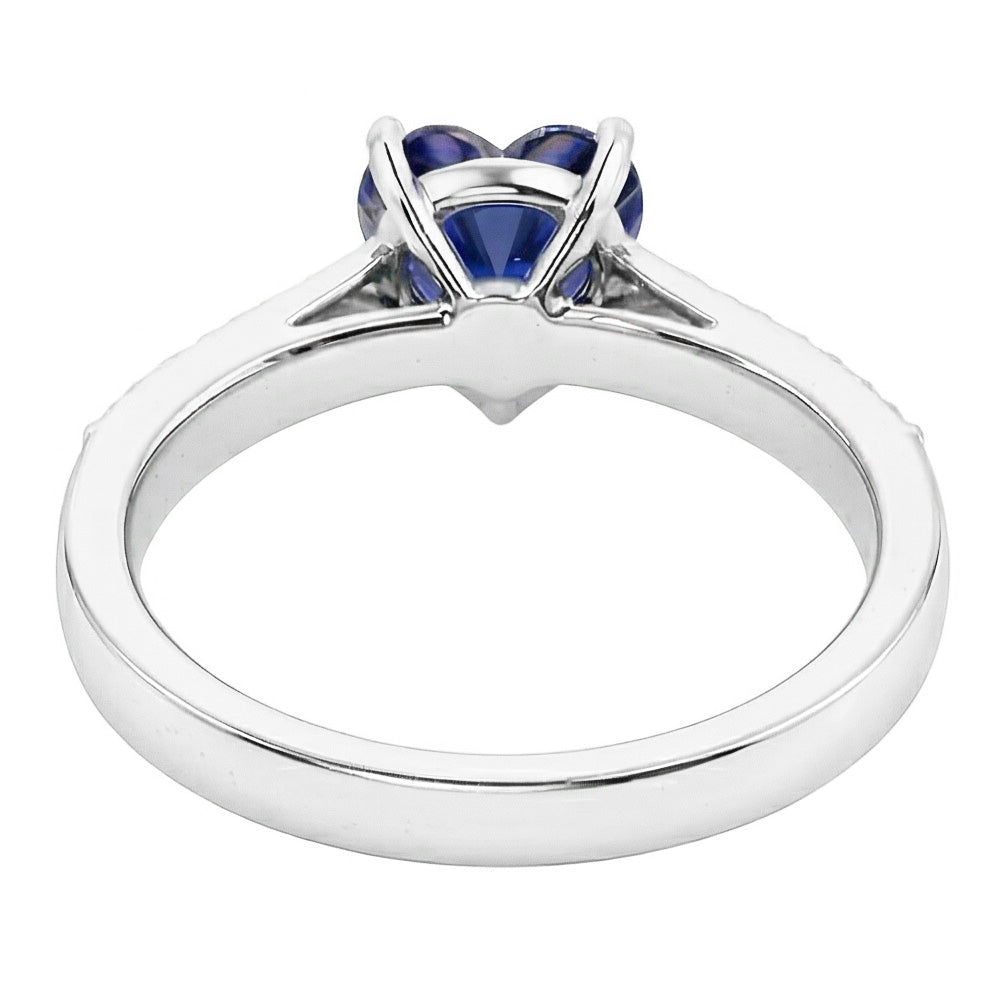 echter round diamant 2Karat ring Profilansicht