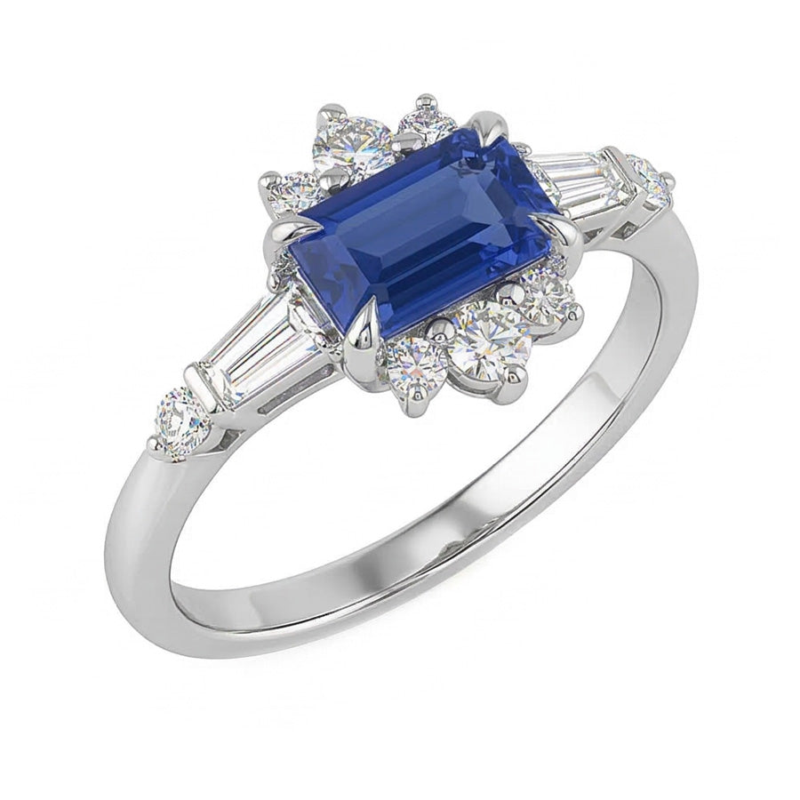 echter baguette diamant 2.50Karat ring Vorderansicht