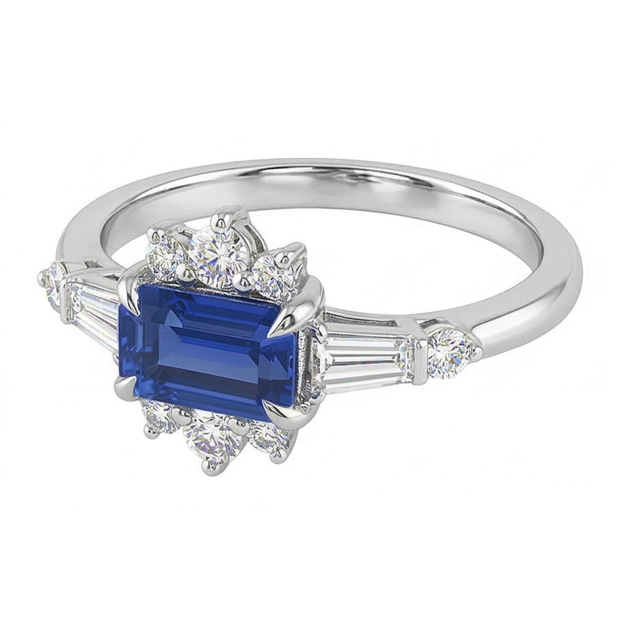 echter baguette diamant 2.50Karat ring Seitenansicht