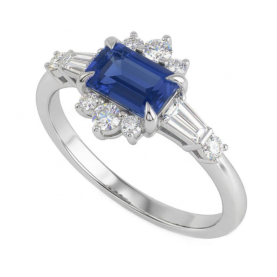 echter baguette diamant 2.50Karat ring Detailansicht