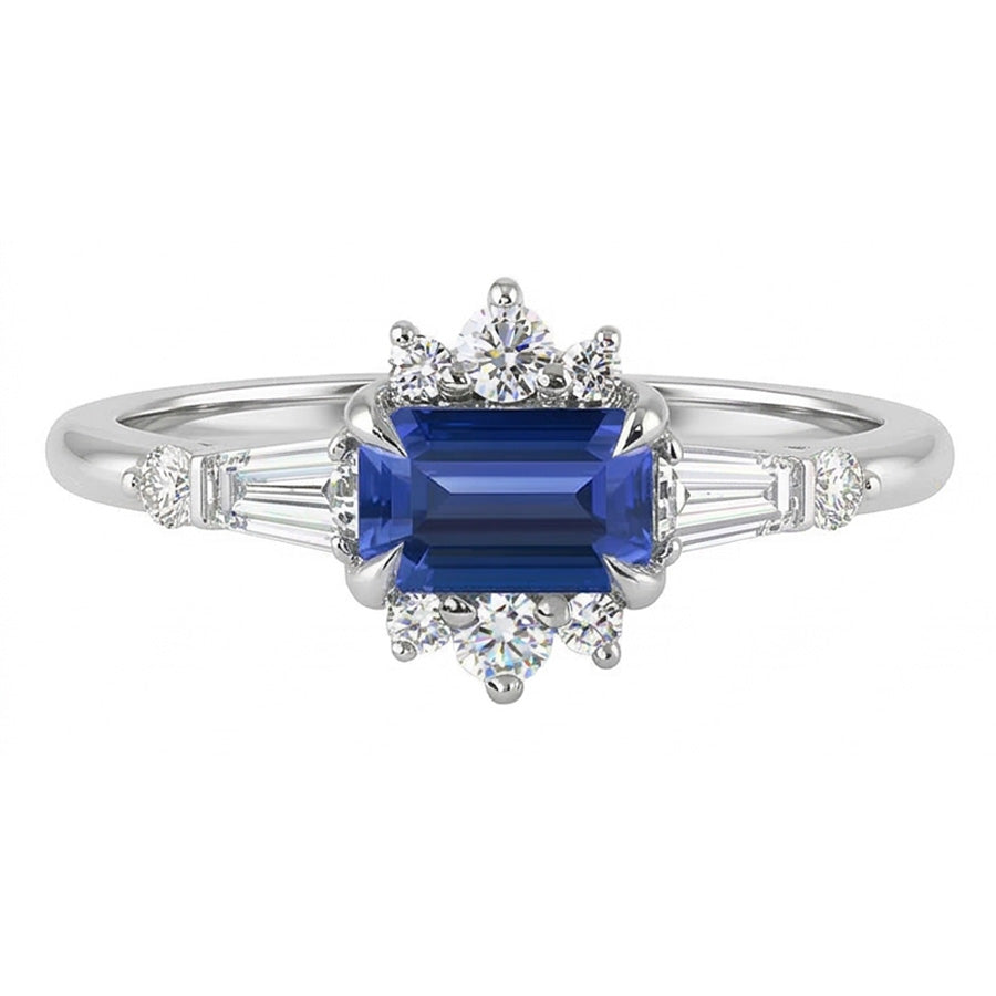 echter baguette diamant 2.50Karat ring Draufsicht