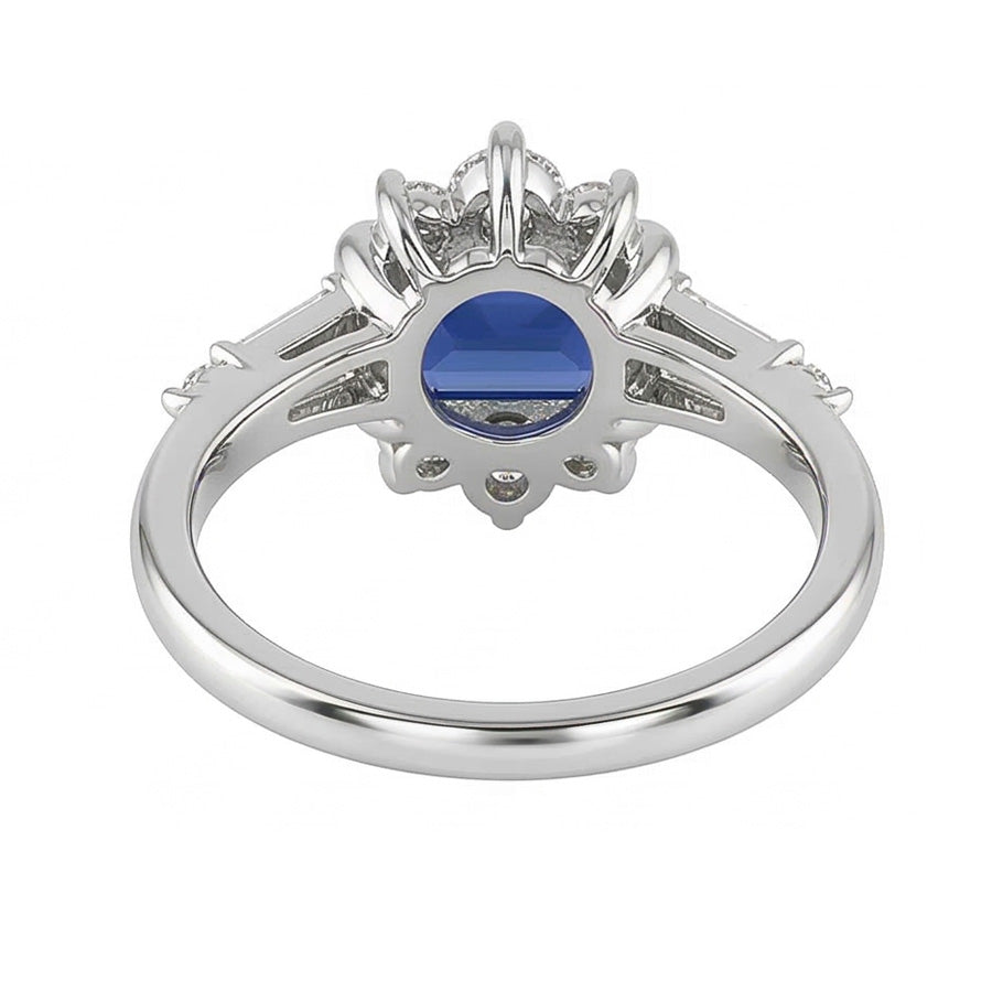 echter baguette diamant 2.50Karat ring Profilansicht
