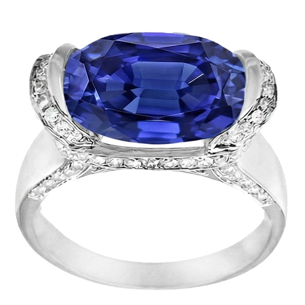 echter oval diamant 4.50Karat ring Detailansicht
