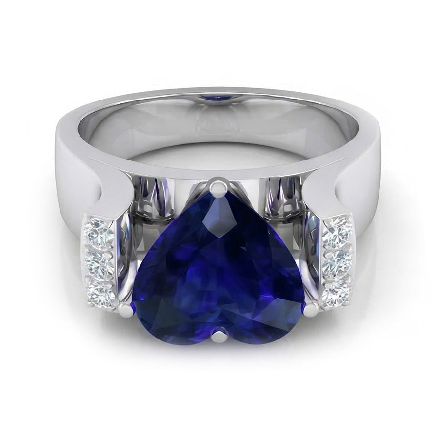 echter round diamant 3.50Karat ring Seitenansicht