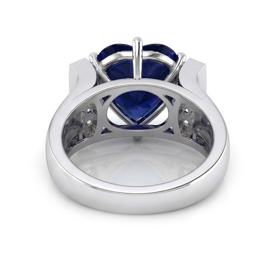 echter round diamant 3.50Karat ring Profilansicht