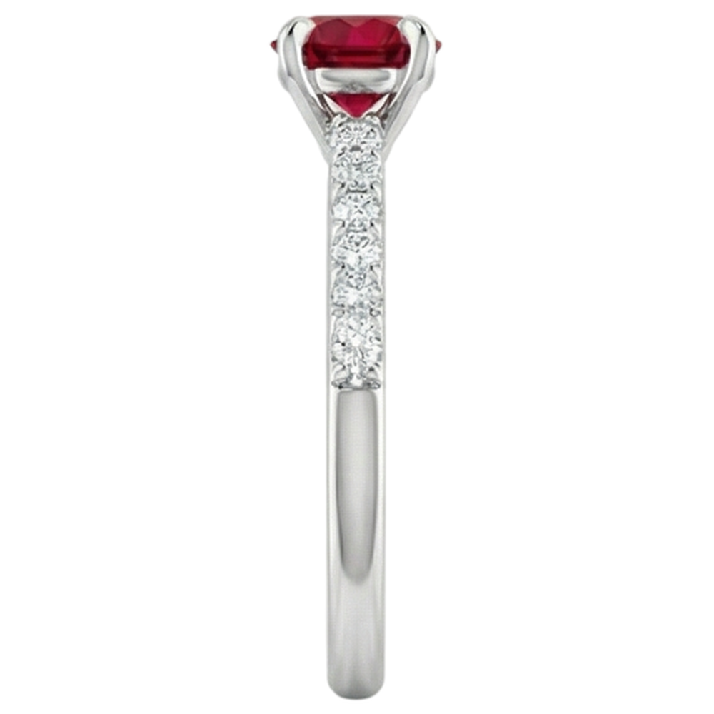 echter round rubin 0.95Karat ring Band Detail