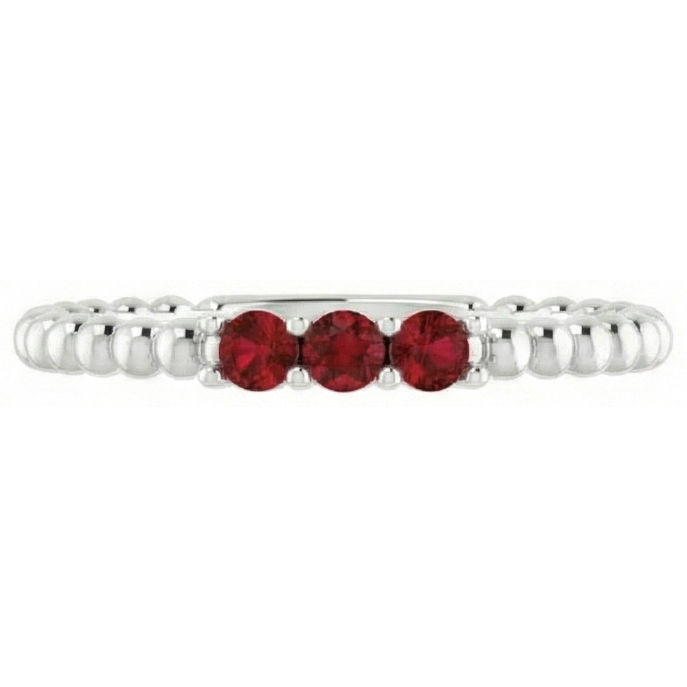 echter round rubin 1.20Karat ring Vorderansicht